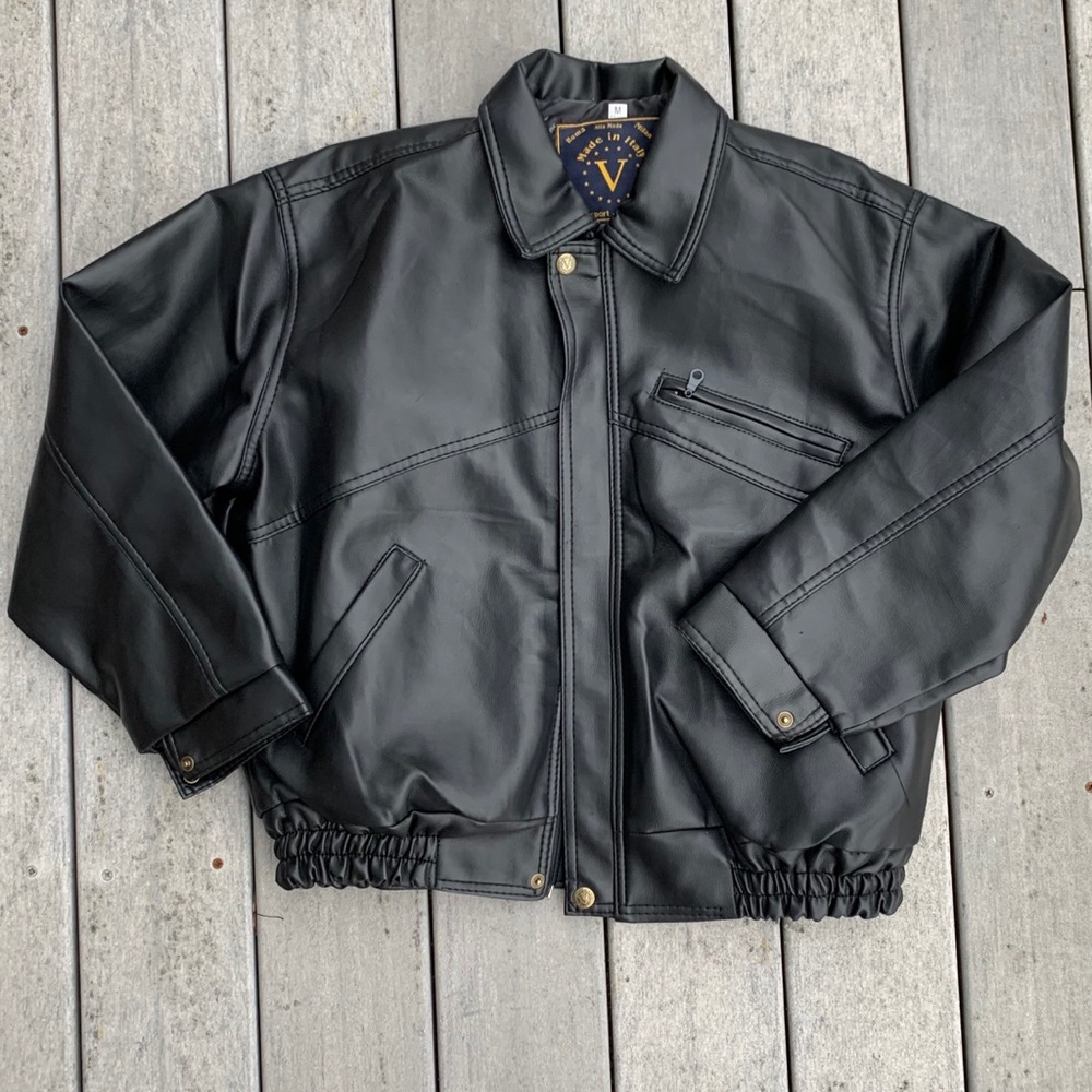 Mens Alta Moda Italian Leather Jacket - Medium